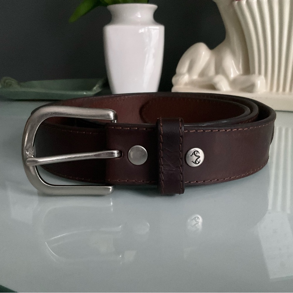 Leather Realtree Belt With Silver Deer Accents